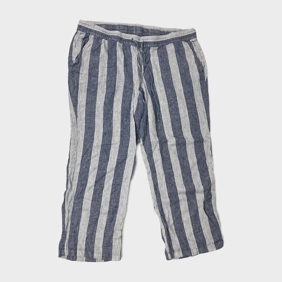 Old Navy Womens Linen Blend Stripe Pant size XL - Picture 1 of 5